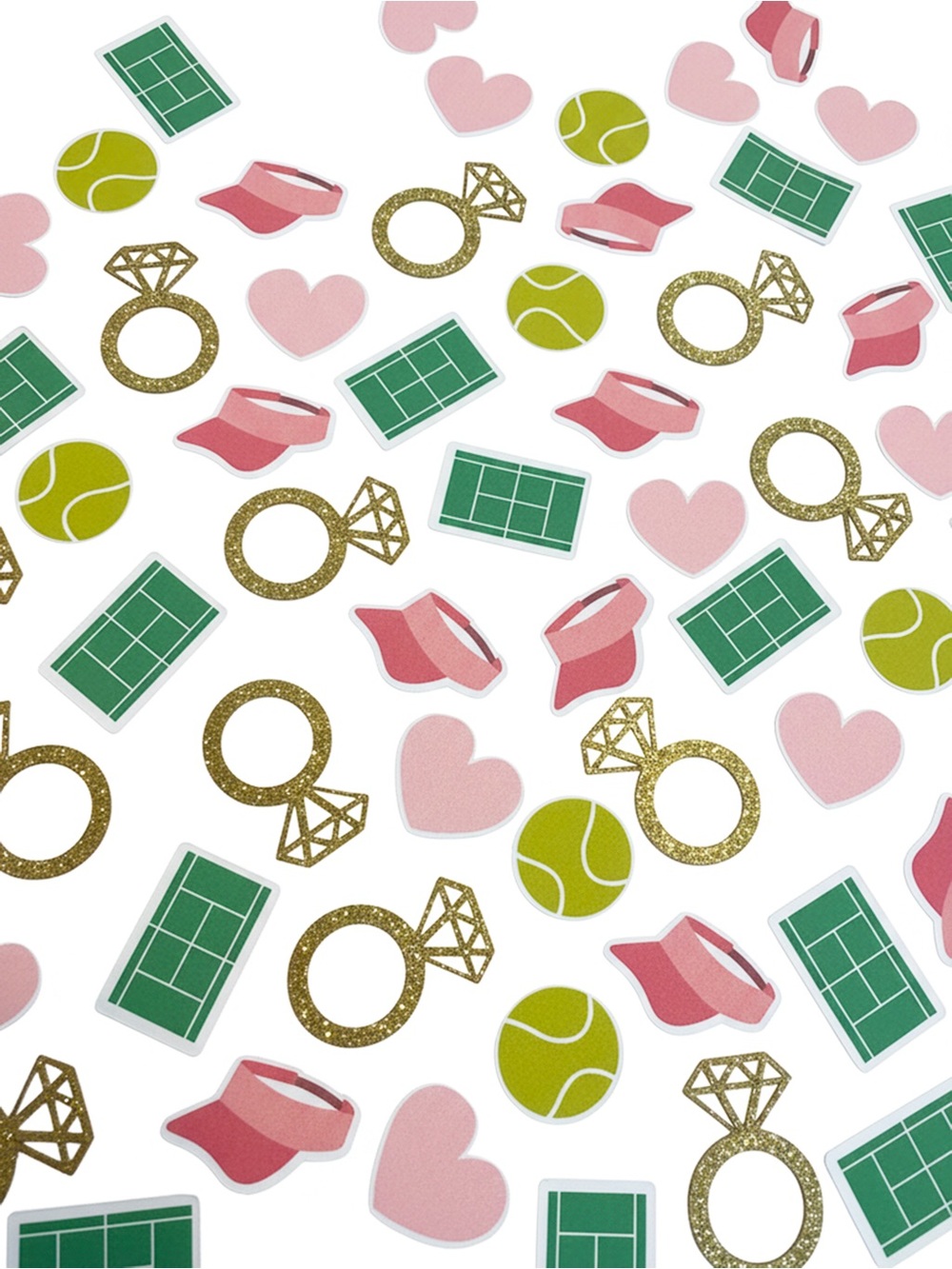 Tennis Bachelorette Confetti | “Last Swing Before the Ring” 100 Pc Bridal Party